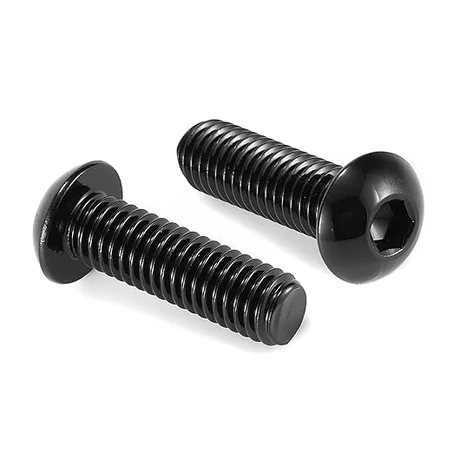 Tornillos de cabeza de botón de 5/16-18 x 1-1/4 pulgadas, 20 tornillos de acero inoxidable 304 18-8, accionamiento hexagonal Allen, óxido negro por SG TZH (con llave hexagonal)