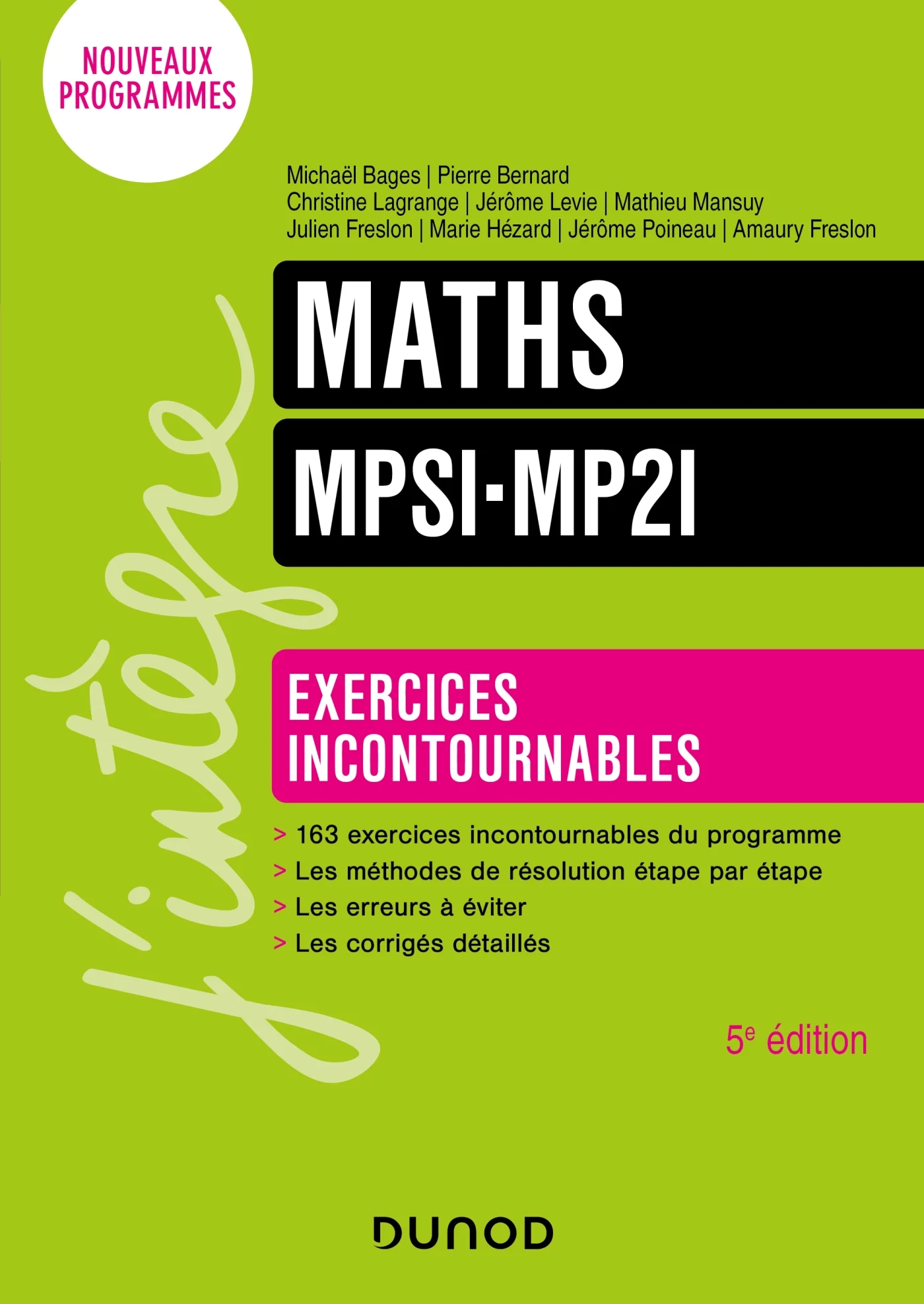 Maths - MPSI-MP2I Exercices incontournables, 5e édition