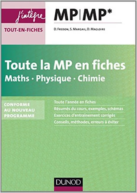 Toute  la  MP/MP*  en Fiches  Maths - Physique -Chimie
