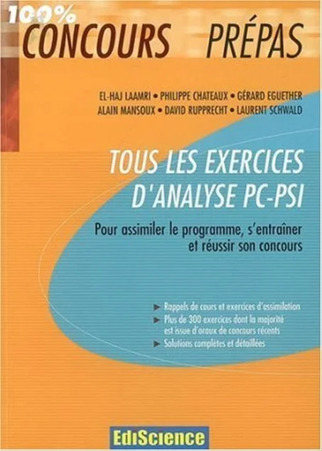 Tous les exercices d'analyse    PC - PSI