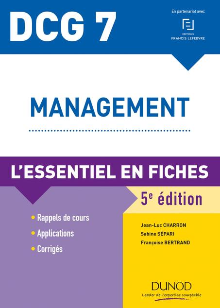 DCG 7 - Management - 5e éd - L'essentiel en fiches