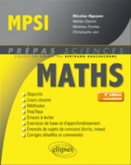 (coll. Prépas sciences)   Mathématiques MPSI - 4e édition actualisée