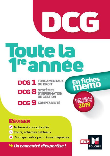 DCG  Toute la 1ère année du  DCG 1, 8, 9 en fiches