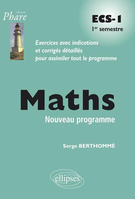 Mathématiques ECS-1      1re  semestre