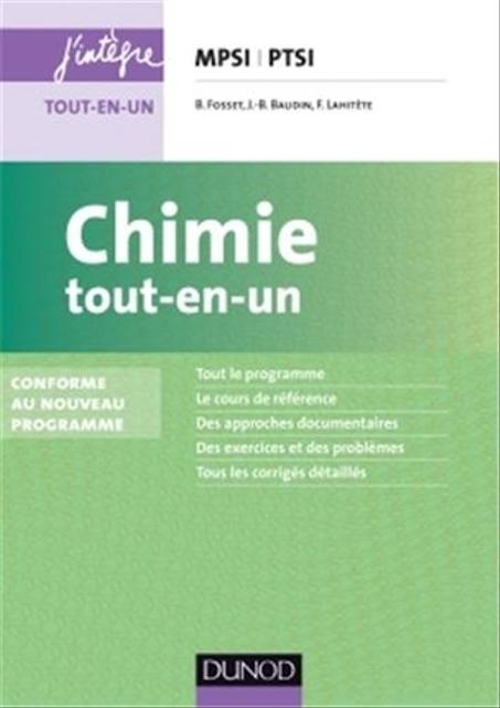 Chimie  tout-en-un  MPSI-PTSI