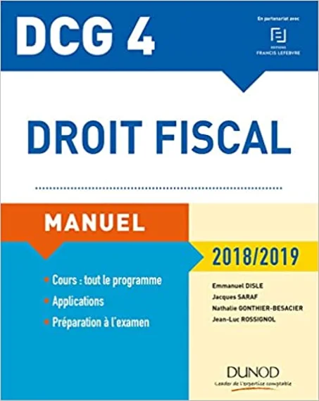 DCG 4 - Droit fiscal  - Manuel