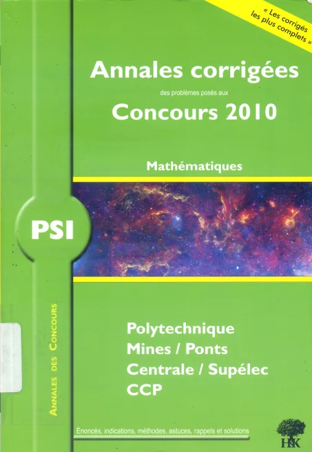 Annales des concours-mathématiques  PSI  2010