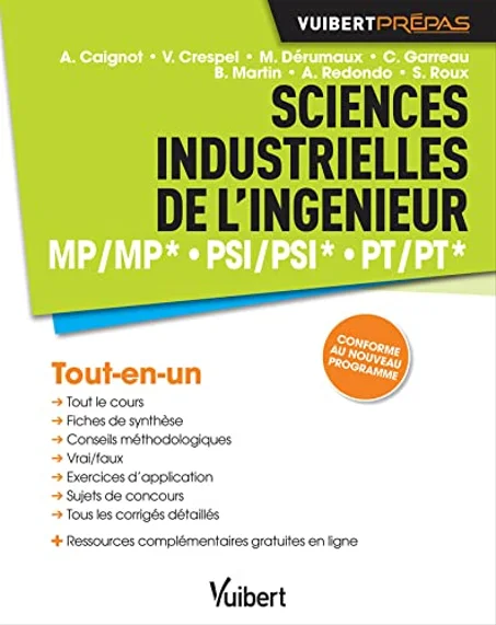 Sciences Industrielles de l'ingénieur MP-MP* PSI-PSI* PT-PT*    Tout-en-un