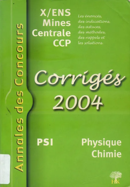 corrigés des concours  2004  PSI