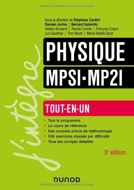 Physique MPSI- MP2I : Tout-en-un