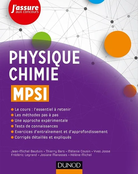 J'assure aux concours  Physique-Chimie   MPSI