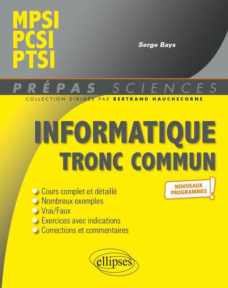 Informatique tronc commun - MPSI - PCSI - PTSI