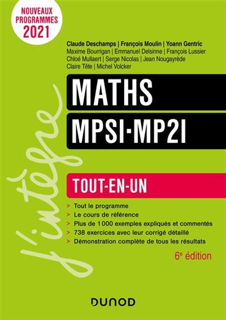 Tout- en- un  Maths  MPSI -MP2I  6éme édition