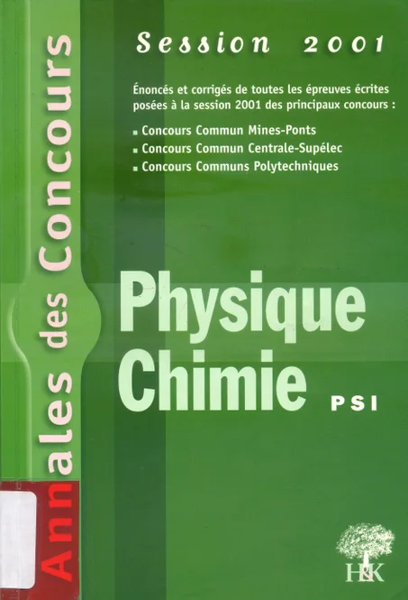 corrigés des concours  2001  PSI