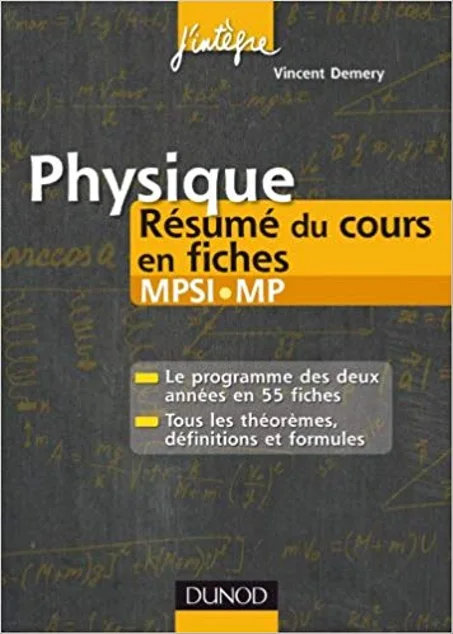 Physique Résumé du Cours en Fiches  MPSI-MP