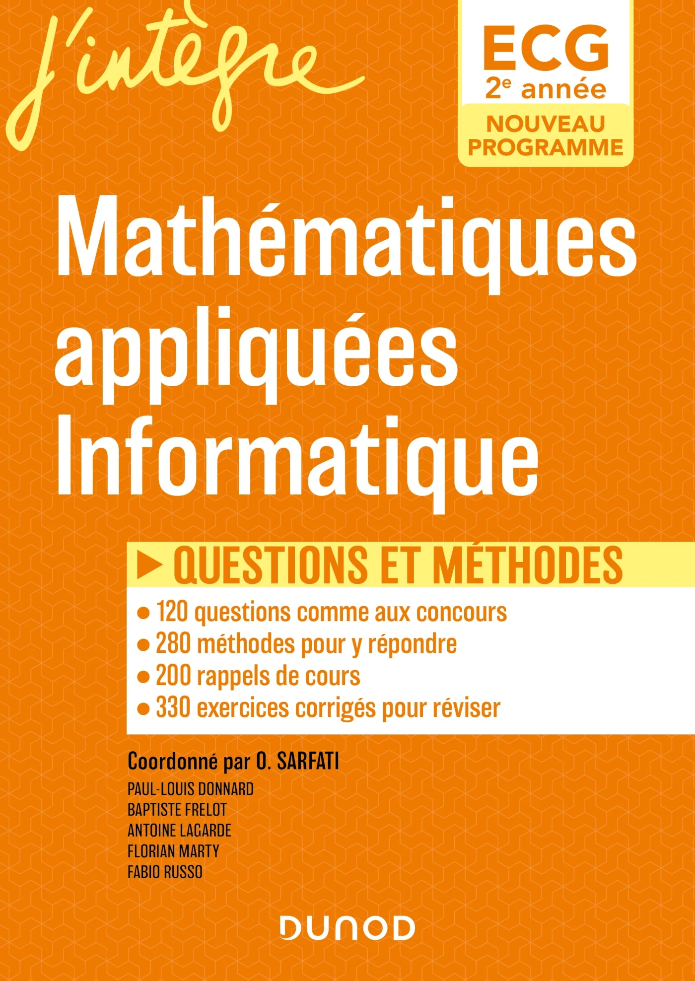 Mathématiques appliquées, informatique - ECG 2 Questions et méthodes
