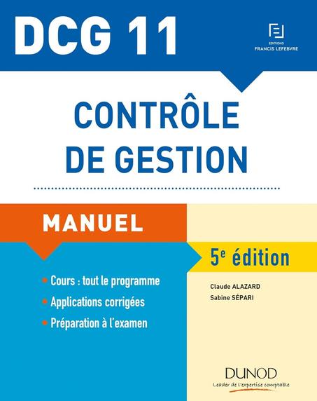 Dcg 11 contrôle de gestion Manuel Et Applications  5 éd