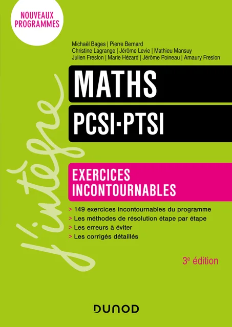 Maths - PCSI-PTSI Exercices incontournables