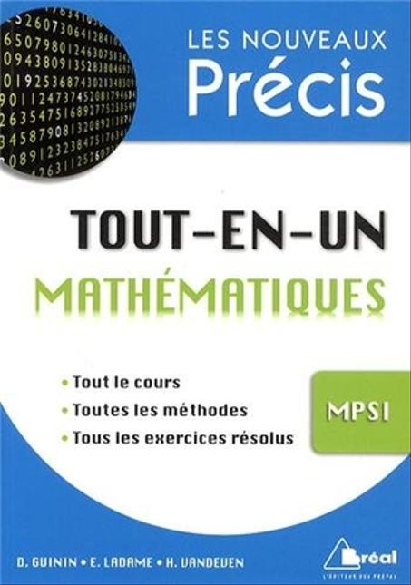 Les nouveaux précis  tout-en-un  mathématiques   MPSI