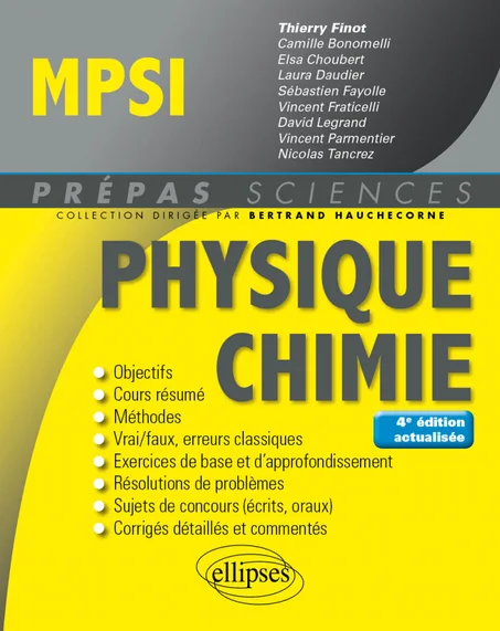 Physique-Chimie  MPSI - 4e édition actualisée