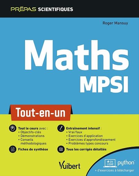 Prépas Mathématiques  MPSI  Tout-en-un