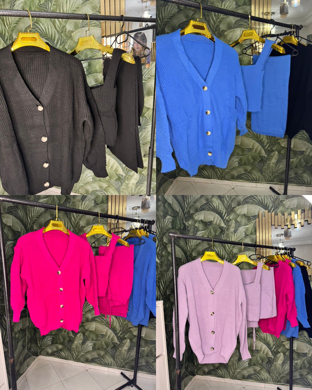 ensemble de 3 pièces disponible en 3 couleurs تلاتة قطع