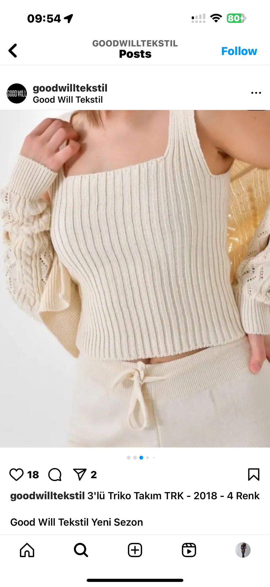 ensemble 3 pièces tricot disponible en 2 couleurs