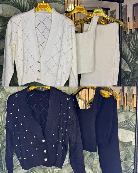 ensemble 3 pièces jacquard disponible en 3 couleurs
