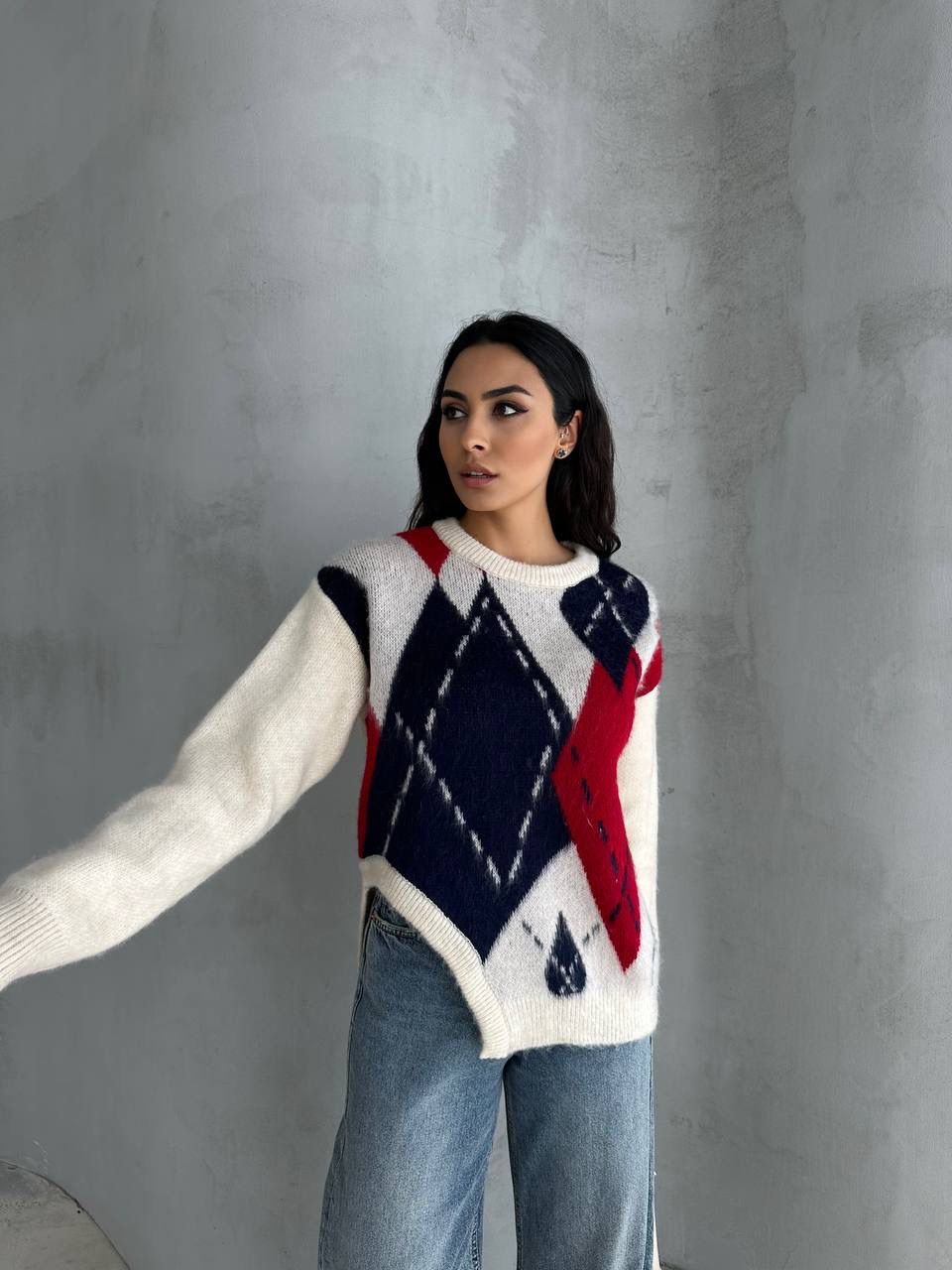 tricot carreaux