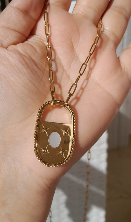 🔒✨ Sautoir "Élégance Verrouillée" – Inspiration LV ✨🔒