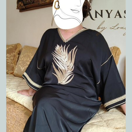 GANDOURA PLUME NOIRE