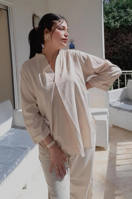 Ensemble "Élégance Décontractée" - Beige