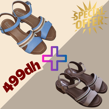 Offre: 2 paires de sandales à 499dh