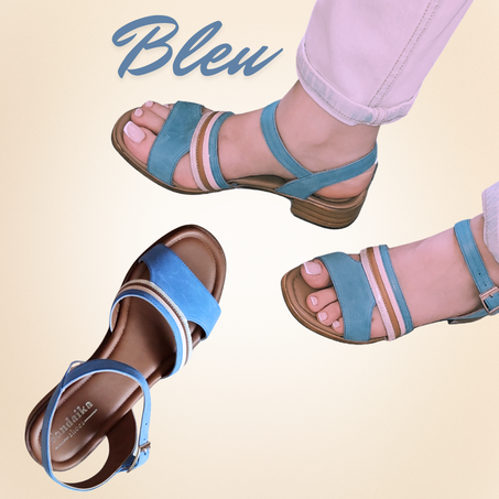 Sandales bleu océan élégantes