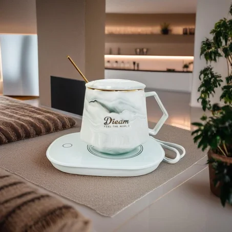 كوب حراري مع قاعدة تسخين