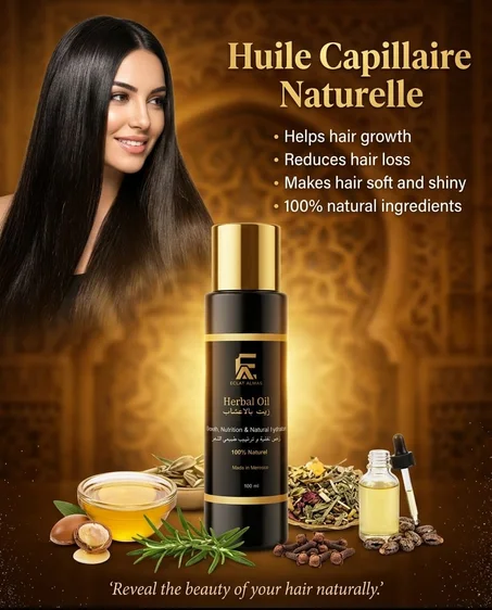 Herbal Oil — Huile Naturelle pour la Croissance des Cheveux | 100 ml