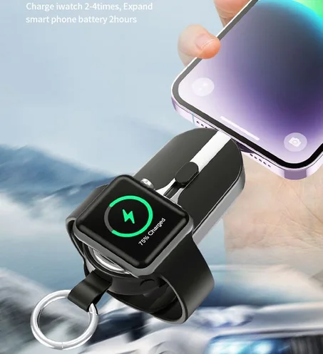 Mini Power Bank 2-in-1 kwa Simu na Saa Janja