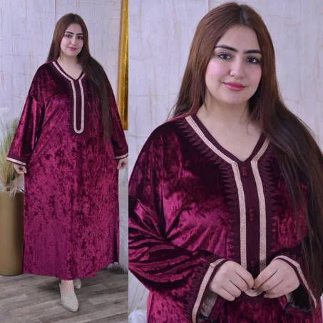 Gandoura en Velours – Élégance et Confort