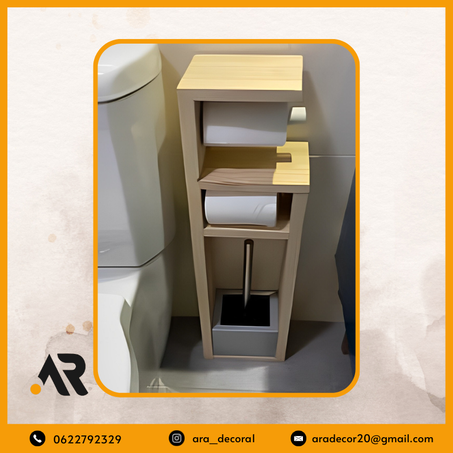 Porte Papier Toilette en Bois moderne