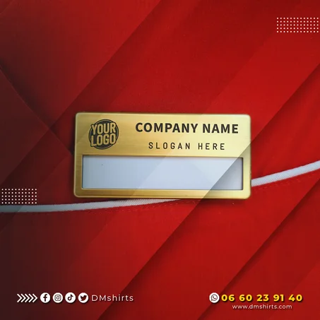 Badge réutilisable doré