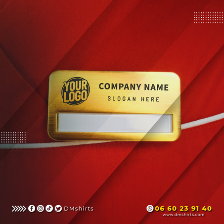 Badge réutilisable doré