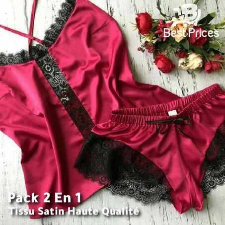 Pack 2 en 1 Tissu Satin haute qualité