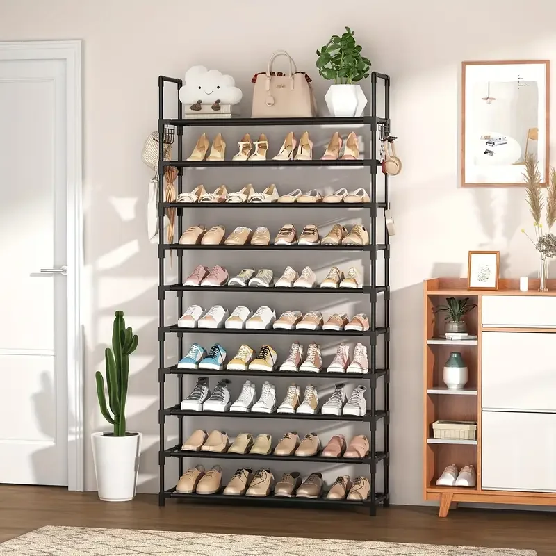 رف أحذية من الفولاذ المقاوم للصدأ بأربعة أو خمسة طبقات - موفر للمساحة