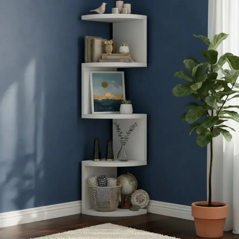 رف زاوية توفير المساحة 5 طبقات