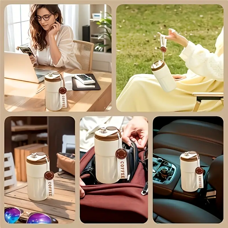 كوب حراري ذكي يعرض درجة الحرارة