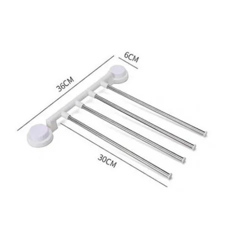 حامل مناشف دواربأربعة أعمدة من الفولاذ المقاوم للصدأ