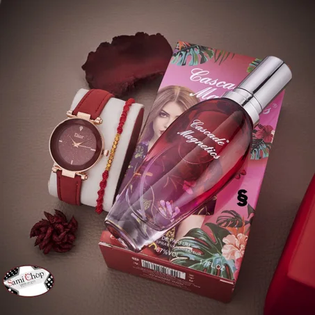 يلاه أش كتسناي💃💃 جبنا لك اليوم باك🛍 أنيق مكون من عطر من نوع ممتاز👌 و ساعة يدوية أنيقة✨️ و براسلي & خاتم أكسيسوارات أنيقة