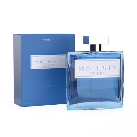 Nouveau produit Eau De Parfum Homme Majesty Sport SKU-279 L'enrgie du soleil , La fraicheur en mouvement.
