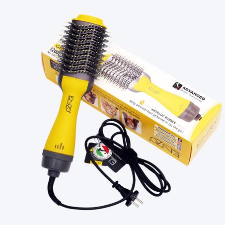 💛 ENZO Professional One-Step Hair Dryer & Volumizer (Yellow Edition)