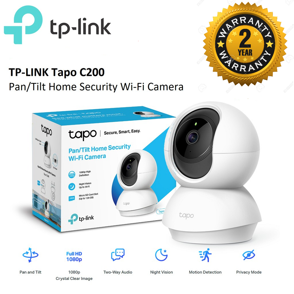 TAPO C200 – Caméra de surveillance WiFi 2MP HD panoramique et